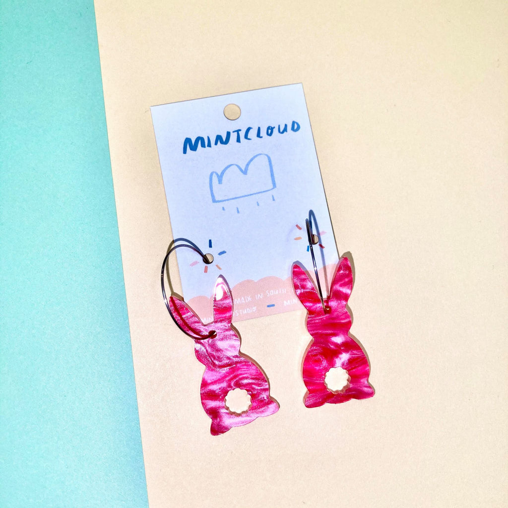 Mintcloud Earrings - Easter Bunny Dangles from have you met charlie a gift shop in Adelaide south Australian with unique handmade gifts