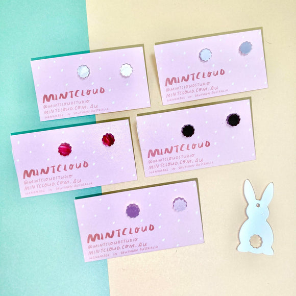 Mintcloud Earrings - Easter Bunny Tails from have you met charlie a gift shop in Adelaide south Australian with unique handmade gifts