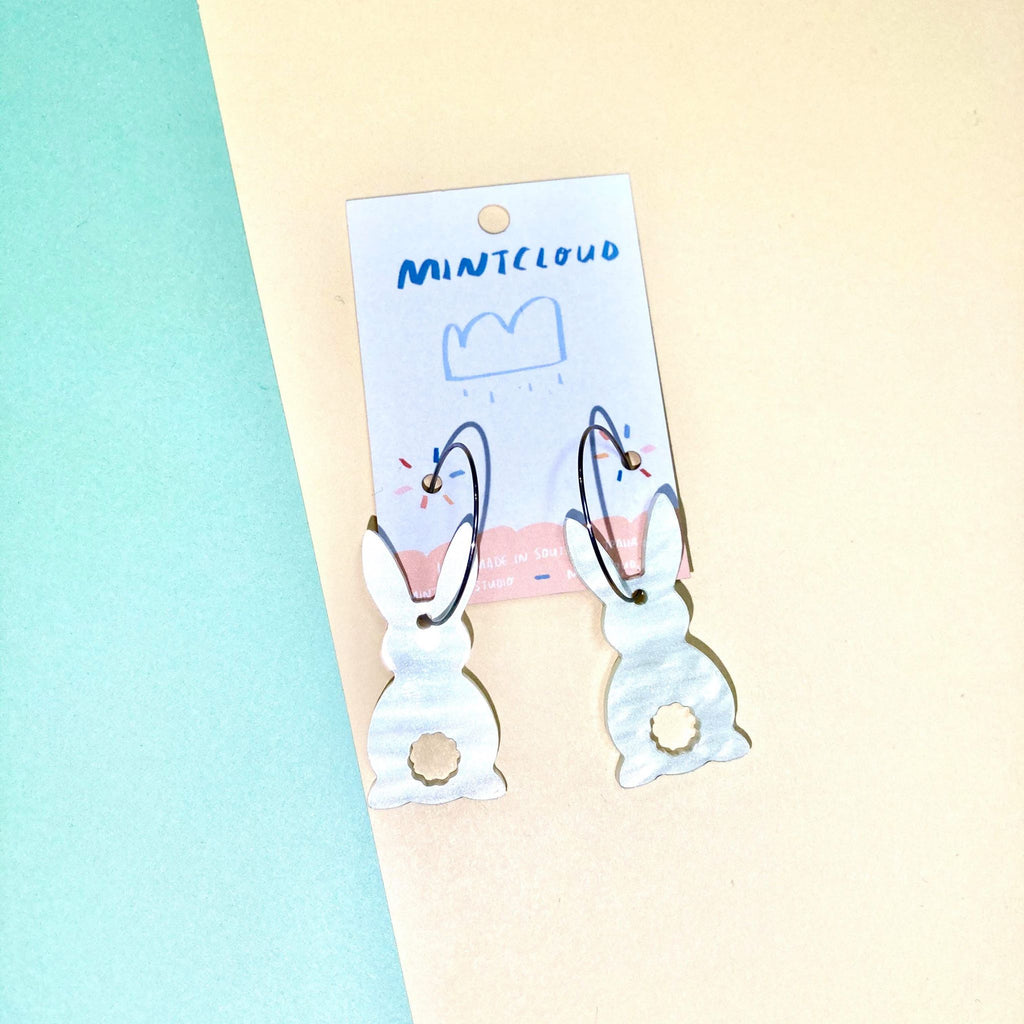 Mintcloud Earrings - Easter Bunny Dangles from have you met charlie a gift shop in Adelaide south Australian with unique handmade gifts