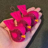Bright pink World of Kawaii Gifts - Glitter Birds Hanging Ornaments from have you met charlie a gift shop in Adelaide south Australian with unique handmade gifts