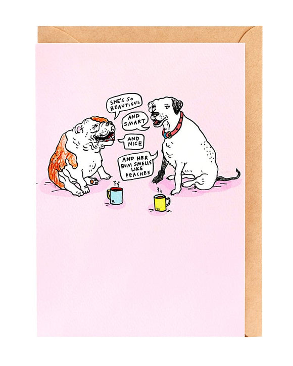 Wally Paper Co Greeting Card - Doggy Chat