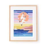 Claire Ishino A4 Print -  Into the Sunset sold at Have You Met Charlie? a unique gift shop in Adelaide, South Australia