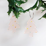 Mintcloud Christmas Earrings - Frosted Peach Christmas Tree from have you met charlie a gift shop with Australian unique handmade gifts in Adelaide South Australia