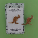 Kangaroo (Gold metal) Patch Press Pin sold at Have You Met Charlie? in Adelaide, SA