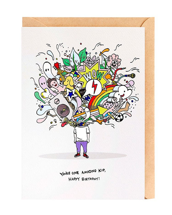 Wally Paper Co Greeting Card - Amazing Kid