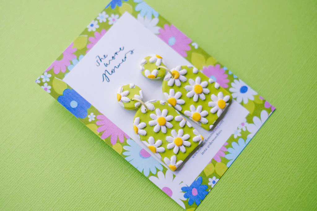 She Wore Flowers Dangles - Lime Green Rectangle from have you met charlie a gift shop with Australian unique handmade gifts in Adelaide South Australia