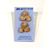 Mintcloud Easter Earrings - Hot Cross Buns