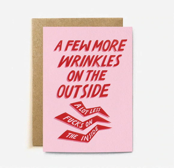 The Cardy Club Greeting Card - Wrinkles on the Outside