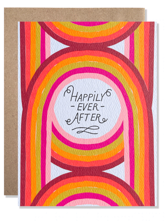 Hartland Brooklyn Card - Happily Ever After Neon Arches