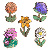 Botanical Brights various enamel flower pins - sold at Have You Met Charlie? a gift shop in Adelaide, South Australia selling unique and handmade gifts.