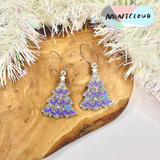 Mintcloud Christmas Earrings - Christmas Tree Painted