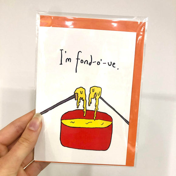 Orange Forest Greeting Card - I'm Fond-o'-ue