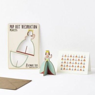 Pop Out Decoration Card - Princess, sold at Have You Met Charlie?, a unique gift store in Adelaide, South Australia.