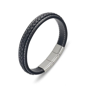 Leather & Stainless Steel Men's Bracelet. Sold at Have You Met Charlie?, a unique gift shop located in Adelaide, South Australia.