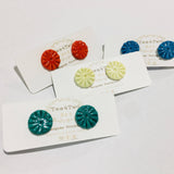 Tea 4 Two Art Earrings - Daisy Studs - Various from have you met charlie a gift shop with Australian unique handmade gifts in Adelaide South Australia