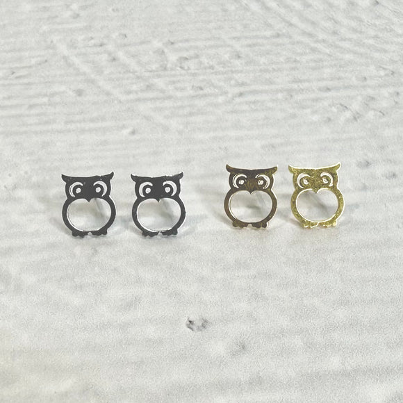Stainless Steel Earrings - Owl, sold at Have You Met Charlie?, a unique gift store in Adelaide, South Australia.