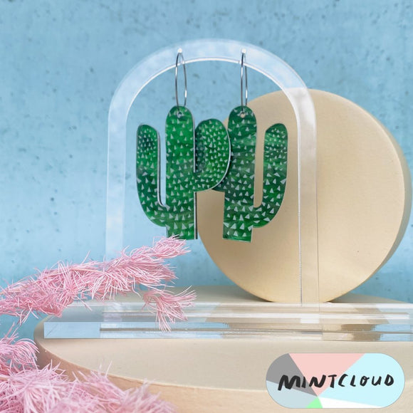 Mintcloud Dangle - Peekaboo and Acrylic Double Cacti