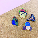 various people enamel pins by patch press from have you met charlie a gift shop with Australian unique handmade gifts in Adelaide South Australia