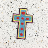 mexican cross iron on patch by patch press from have you met charlie a gift shop with Australian unique handmade gifts in Adelaide South Australia