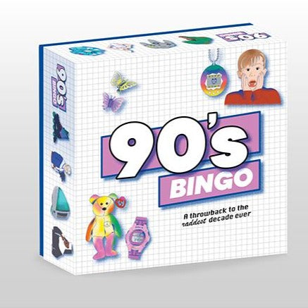 90's themed bingo game from have you met charlie? a unique gift shop in adelaide south australia