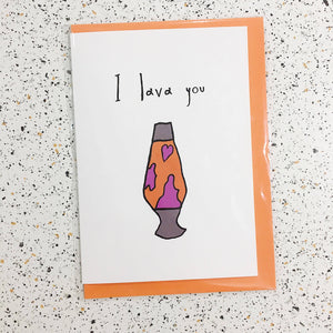 lava lamp funny greeting card by orange forest from have you met charlie a gift shop with unique handmade australian gifts in adelaide south australia