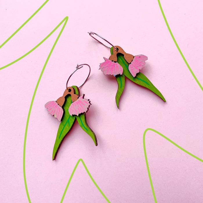 DONE by Matea -Bamboo Eucalyptus Earrings from have you met charlie a gift shop in Adelaide south Australian with unique handmade gifts