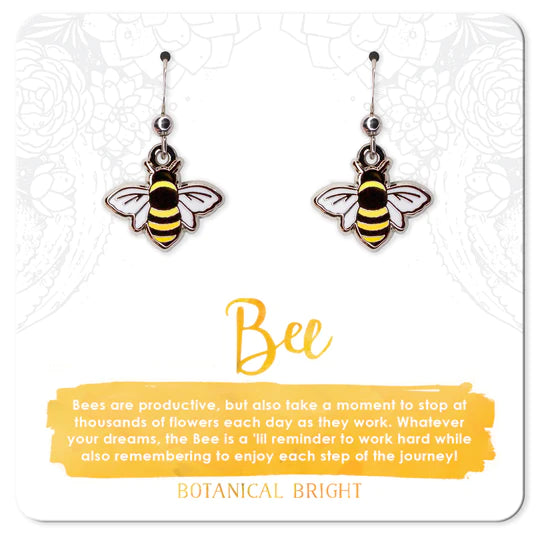 bee dangle earrings from botanical bright available from have you met charlie in adelaide south australia