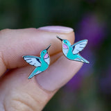 Botanical Bright - Hummingbird Stud Earrings. Sold at Have You Met Charlie?, a unique giftshop located in Adelaide, South Australia.
