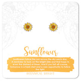 Botanical Bright - Sunflower Stud Earrings. Sold at Have You Met Charlie?, a unique gift shop located in Adelaide, South Australia.