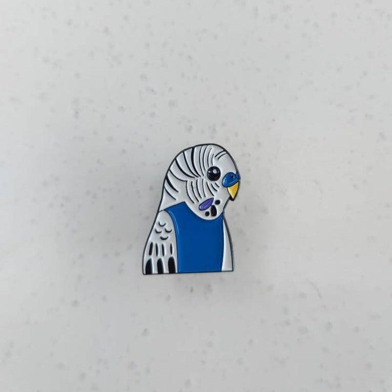 Patch Press enamel pin - budgie. Sold at Have You Met Charlie?, a unique handmade gift shop in Adelaide, South Australia.