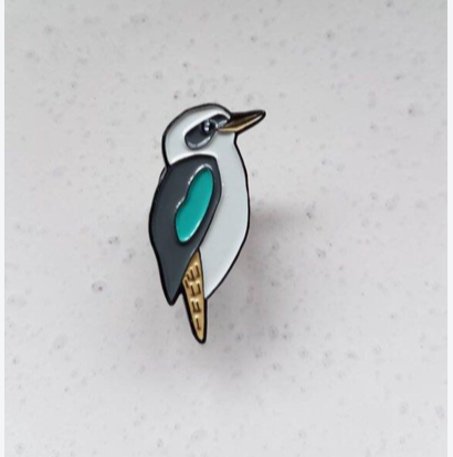 kookaburra enamel pin by patch press from have you met charlie a gift shop with Australian unique handmade gifts in Adelaide South Australia