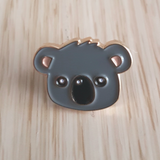 grey koala enamel pin by patch press from have you met charlie a gift shop with Australian unique handmade gifts in Adelaide South Australia