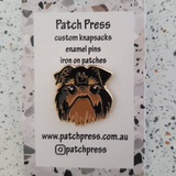 Patch Press Pins - Wire Coat Griffon, sold at Have You Met Charlie?, a unique gift store in Adelaide, South Australia.