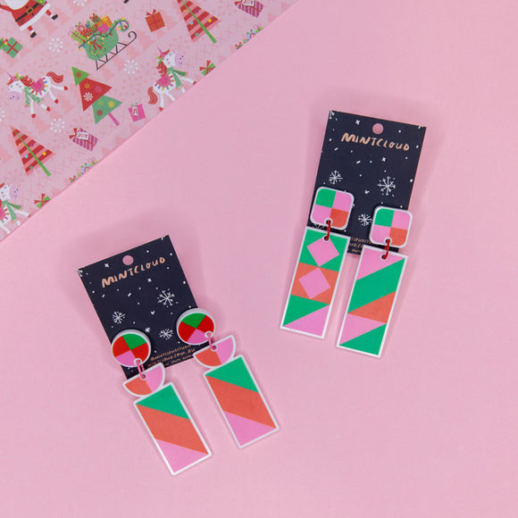 Mintcloud Limited Edition Christmas Earrings - Wrapped Up