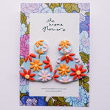 She Wore Flowers Dangles - Blue Floral from have you met charlie a gift shop with Australian unique handmade gifts in Adelaide South Australia
