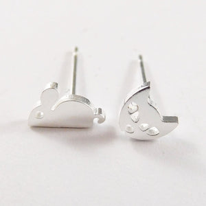 stainless steel cat & mouse stud earrings from have you met charlie a gift shop with unique handmade australian gifts in adelaide south australia