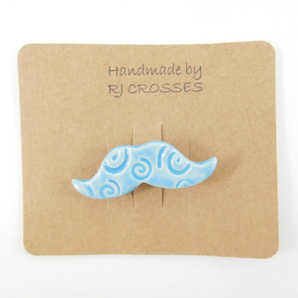 RJ Crosses Brooches - Moustache & Bow ties from have you met charlie a gift shop with Australian unique handmade gifts in Adelaide South Australia