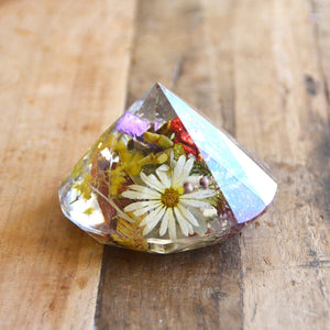 jax and co resin botanical diamond paper weight from have you met charlie a gift shop with Australian unique handmade gifts in Adelaie South Australia