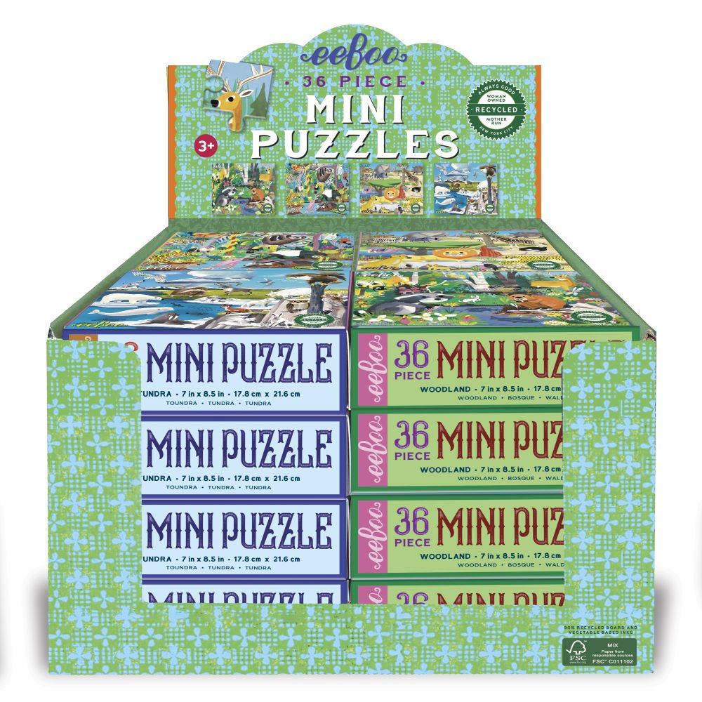 Eeboo - Mini Puzzles Wild Habitats Various. Sold at Have You Met Charlie?, a unique gift shop located in Adelaide, South Australia.