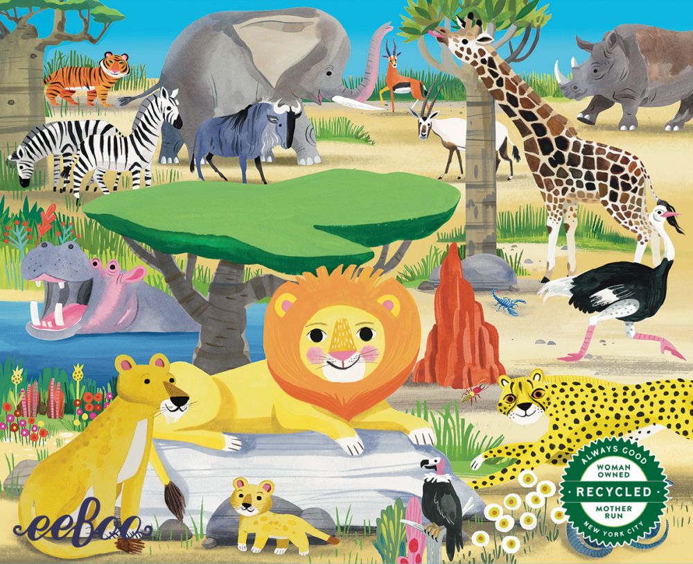 Eeboo - Mini Puzzles Wild Habitats Various. Sold at Have You Met Charlie?, a unique gift shop located in Adelaide, South Australia.