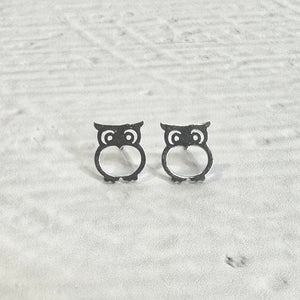 Stainless Steel Earrings - Owl, sold at Have You Met Charlie?, a unique gift store in Adelaide, South Australia.