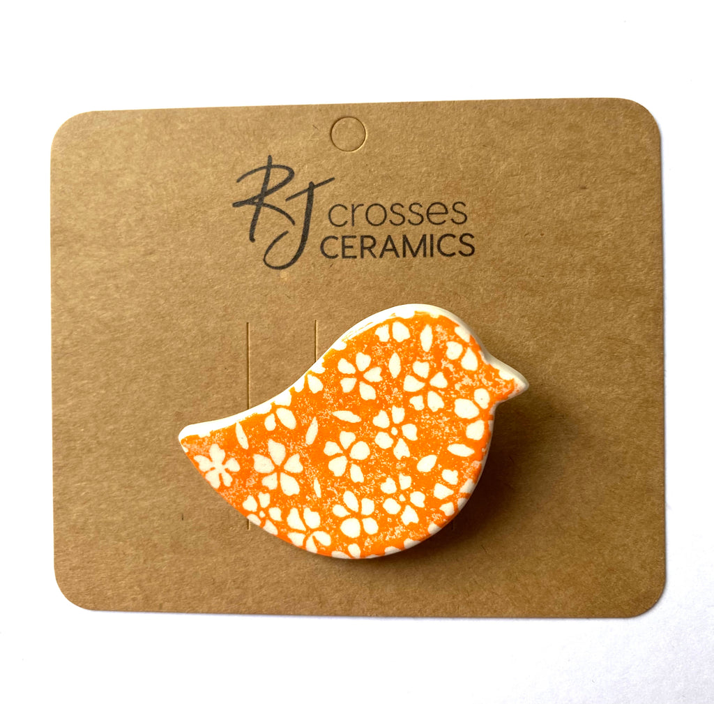 RJ Crosses Ceramic Brooch - Birds, sold at Have You Met Charlie?, a unique gift store in Adelaide, South Australia.