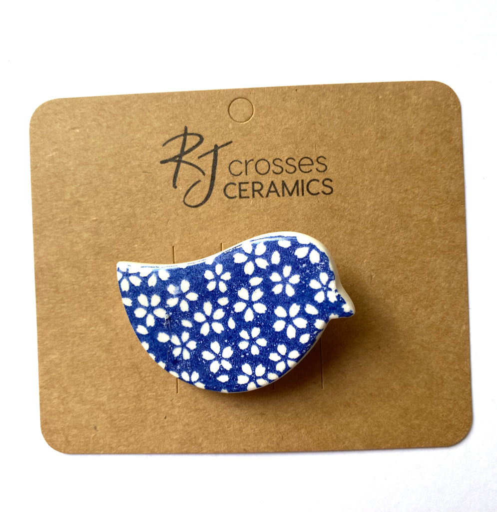 RJ Crosses Ceramic Brooch - Birds, sold at Have You Met Charlie?, a unique gift store in Adelaide, South Australia.