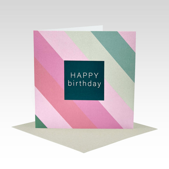 Rhi Creative Greeting Card - Stripe Birthday, sold at Have You Met Charlie?, a unique gift store in Adelaide, South Australia.