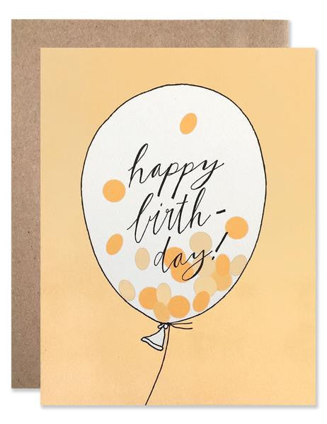 Hartland Brooklyn Card - Happy Birthday Confetti Balloon