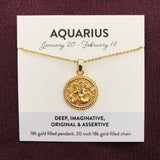 Bec Platt Designs - Aquarius Zodiac Necklace from Have You Met Charlie? a gift shop with unique Australian handmade gifts in Adelaide, South Australia