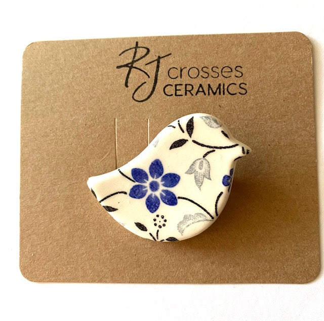 RJ Crosses Ceramic Brooch - Birds, sold at Have You Met Charlie?, a unique gift store in Adelaide, South Australia.