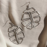 Fencesitter - Monstera Earrings silver from have you met charlie a gift shop with Australian unique handmade gifts in Adelaie South Australia
