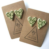 RJ Crosses Earrings - Patterned Heart Studs from have you met charlie a gift shop with Australian unique handmade gifts in Adelaide South Australia