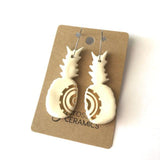 RJ Crosses Earrings - Metallic Pineapple Dangles from have you met charlie a gift shop with Australian unique handmade gifts in Adelaide South Australia